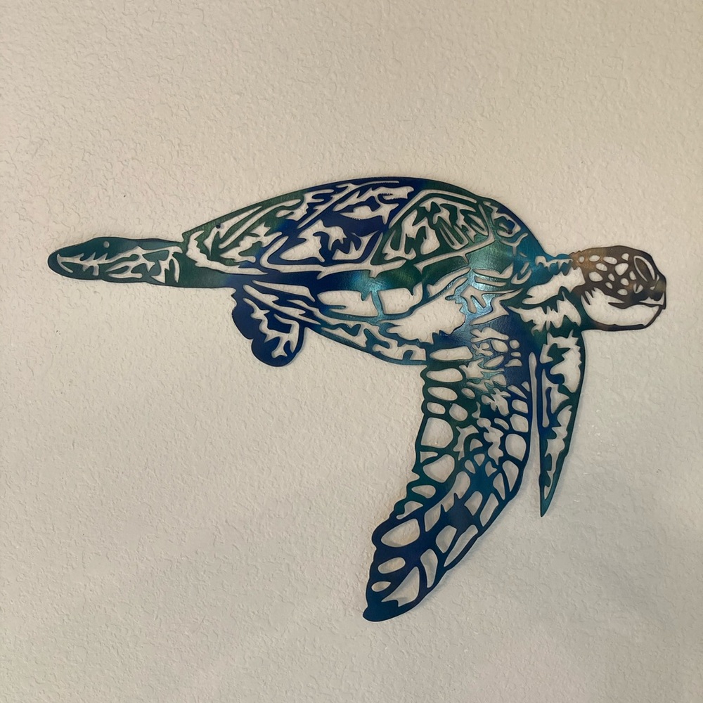 Metal Turtle Wall Art Decor